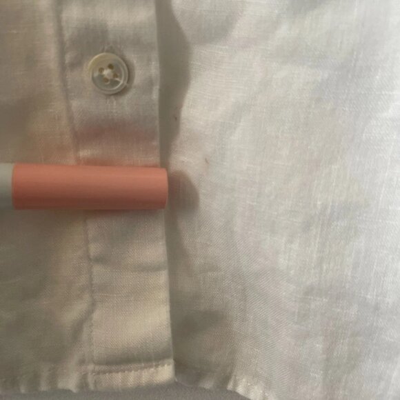 J. Jill Womens White Long Sleeve Lightweight Linen Button Up Shirt Size Large - Picture 6 of 11